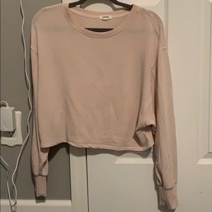Light pink Garage long sleeve crop top